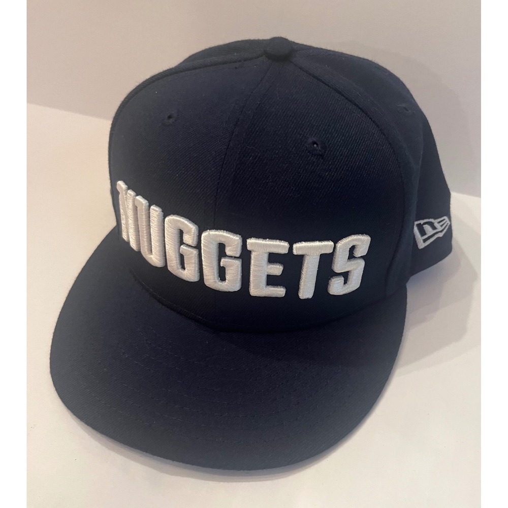 New Era 9FIFTY Denver Nuggets NBA Snapback Hat Navy Blue Rainbow Sweatband Cap